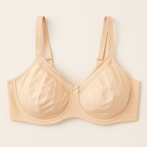 Wacoal Beige Full Coverage Underwire Bra 42DDD Unlined Lace Comfort Support